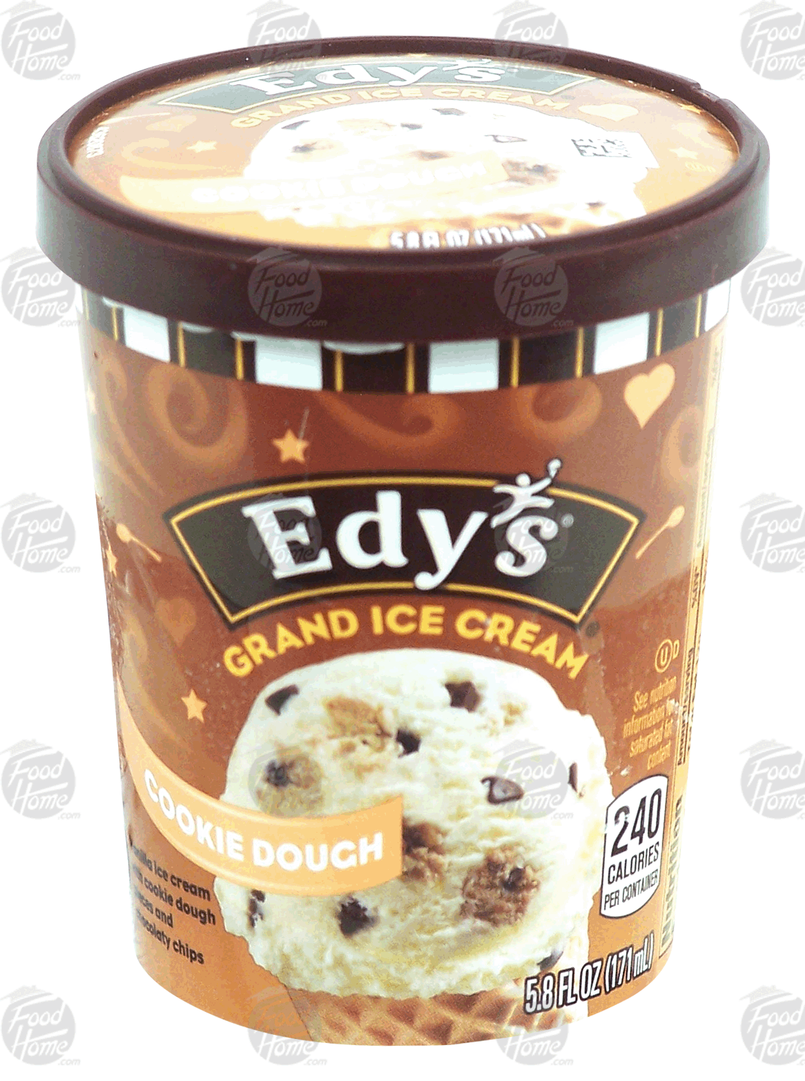 Edy's Grand Ice Cream cookie dough; vanilla ice cream w/cookie dough pieces and chocolaty chips Full-Size Picture